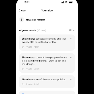 Fitur Your Algo di Threads. (Foto/Threads)