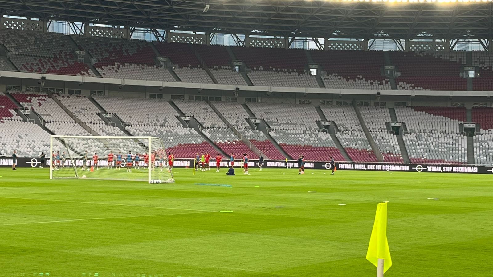 Timnas Indonesia melakukan sesi latihan terakhir jelang melawan Oman. (BeritaNasional/Harits)
