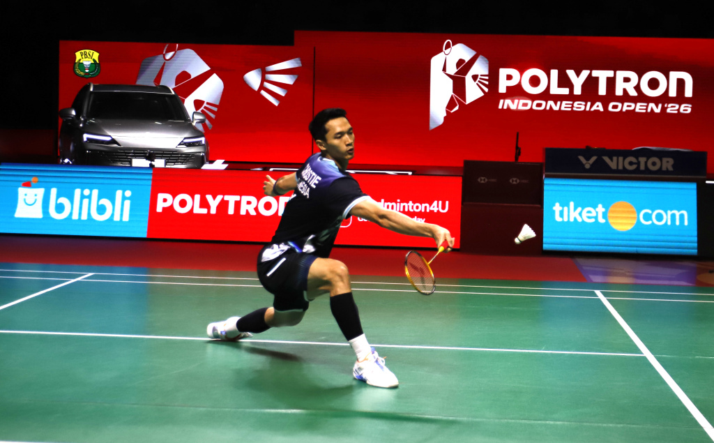 Tunggal putra bulu tangkis Indonesia Jonatan Christie. (BeritaNasional/Oke Atmaja)