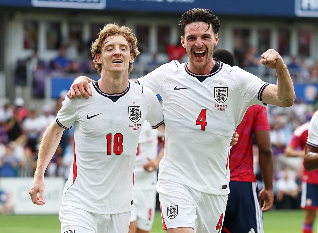 Skuad Timnas Inggris saat melakukan uji coba terakhir. (Foto/instagram england)