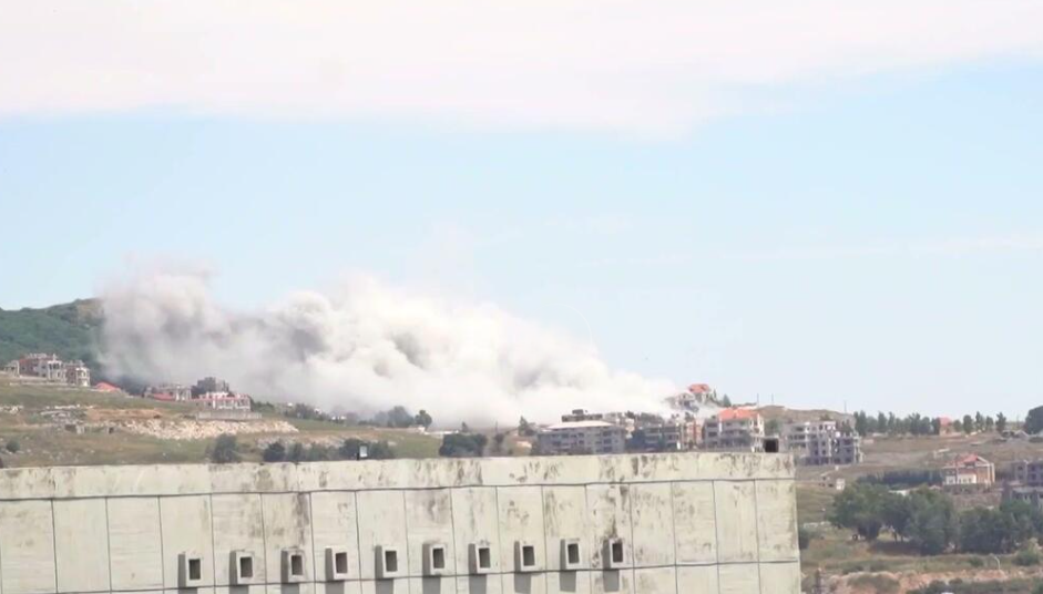 Serangan drone Israel di Nabatieh dan sekitarnya di Lebanon selatan, Rabu (3/6/2026). (BeritaNasional/Viory)