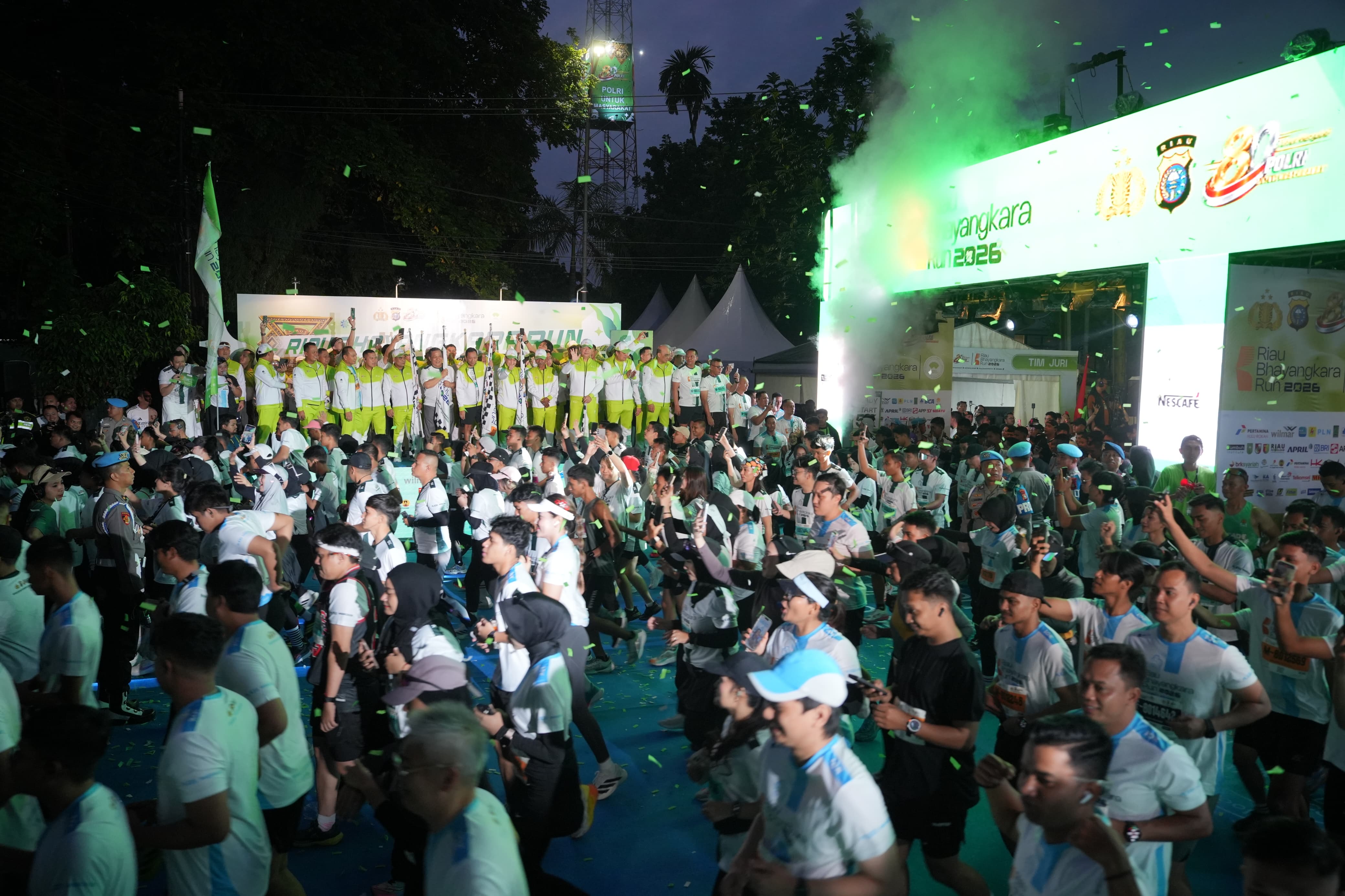 15.000 Pelari Meriahkan Riau Bhayangkara Run 2026. (Foto/isimewa)