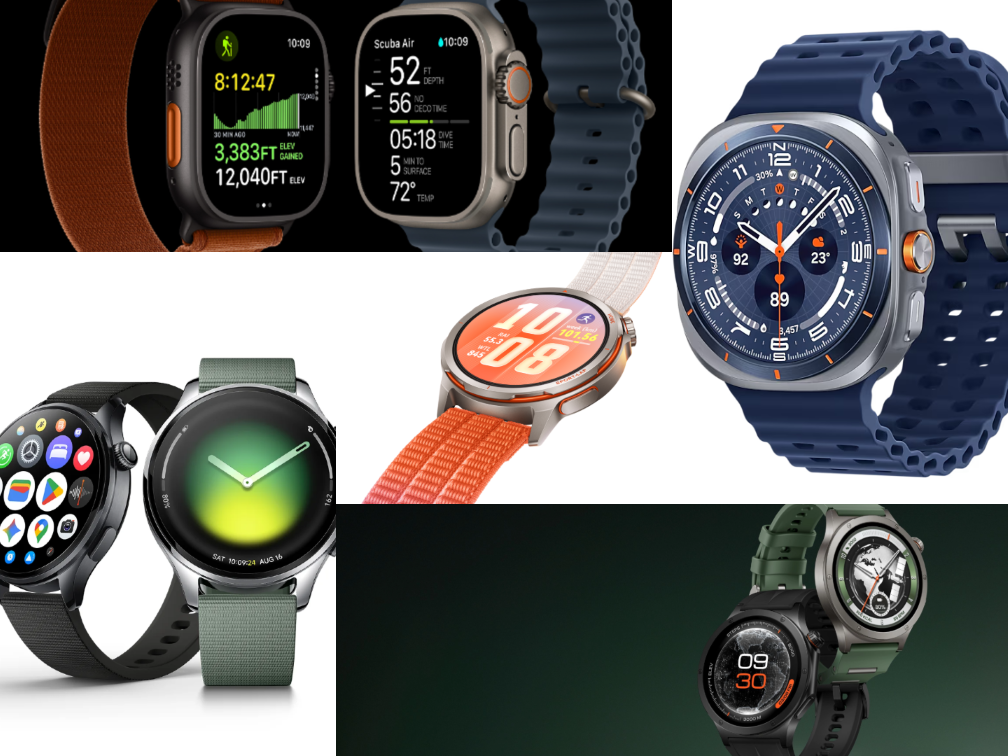 Rekomendasi smartwatch baterai tahan lama Juli 2026. (BeritaNasional/Xiaomi/Oneplus/Huawei/Apple/Samsung-Kolase)