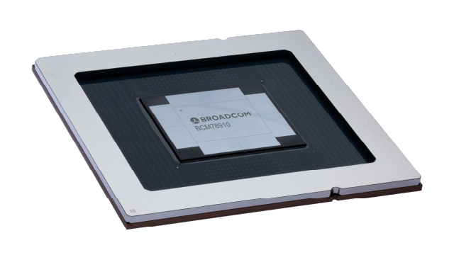 Ilustrasi chip besutan Broadcom. (Foto/broadcom.com)
