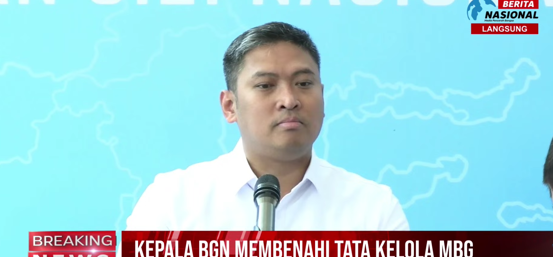 Kepala Badan Gizi Nasional (BGN) Sudaryono. (Foto/BeritaNasional TV)
