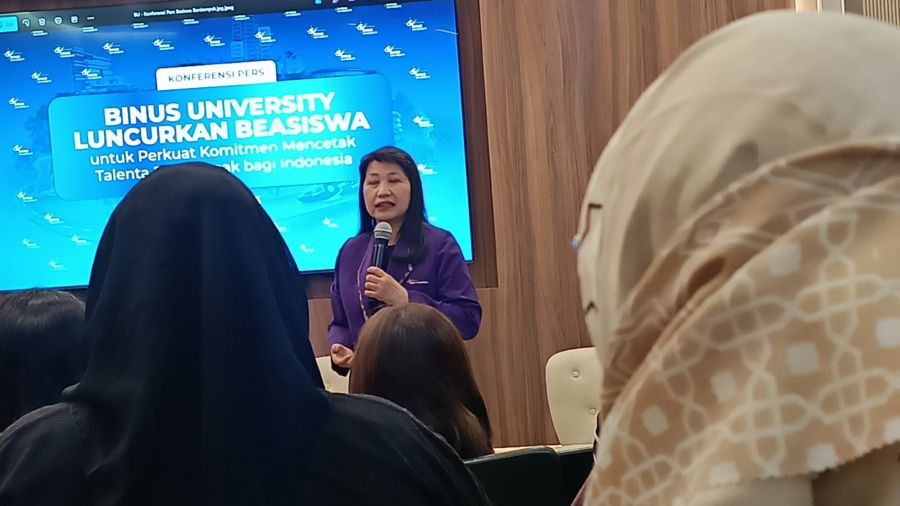 Rektor BINUS University, Dr. Nelly. (BeritaNasional/Iman)