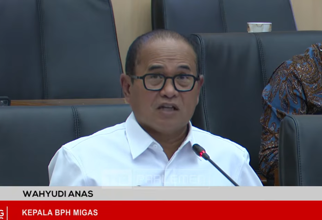 Kepala BPH Migas Wahyudi Anas di Kompleks Parlemen Senayan, Jakarta, Kamis (16/7/2026). (BeritaNasional/YT DPR)