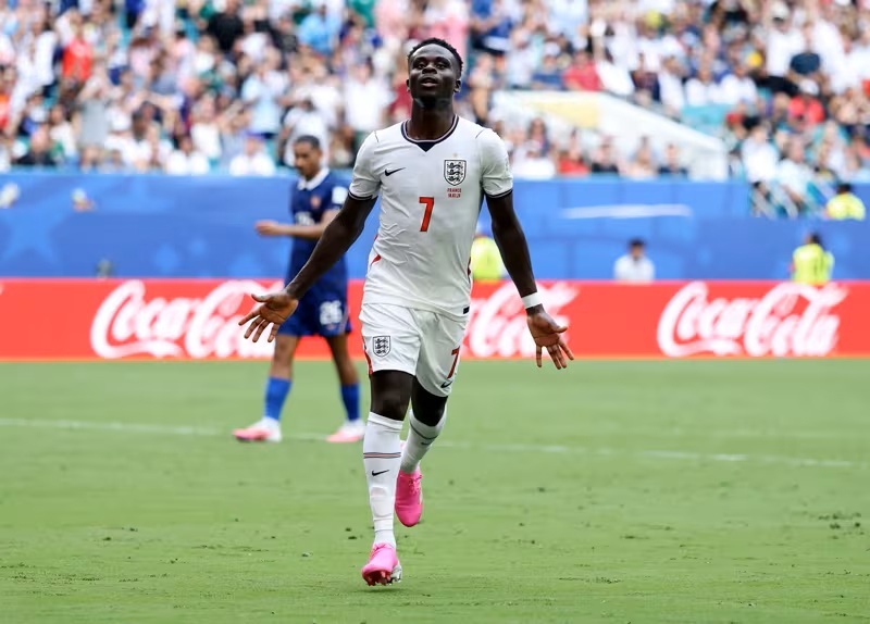 Pemyerang Timnas Inggris, Bukayo Saka. (Foto/FIFA)