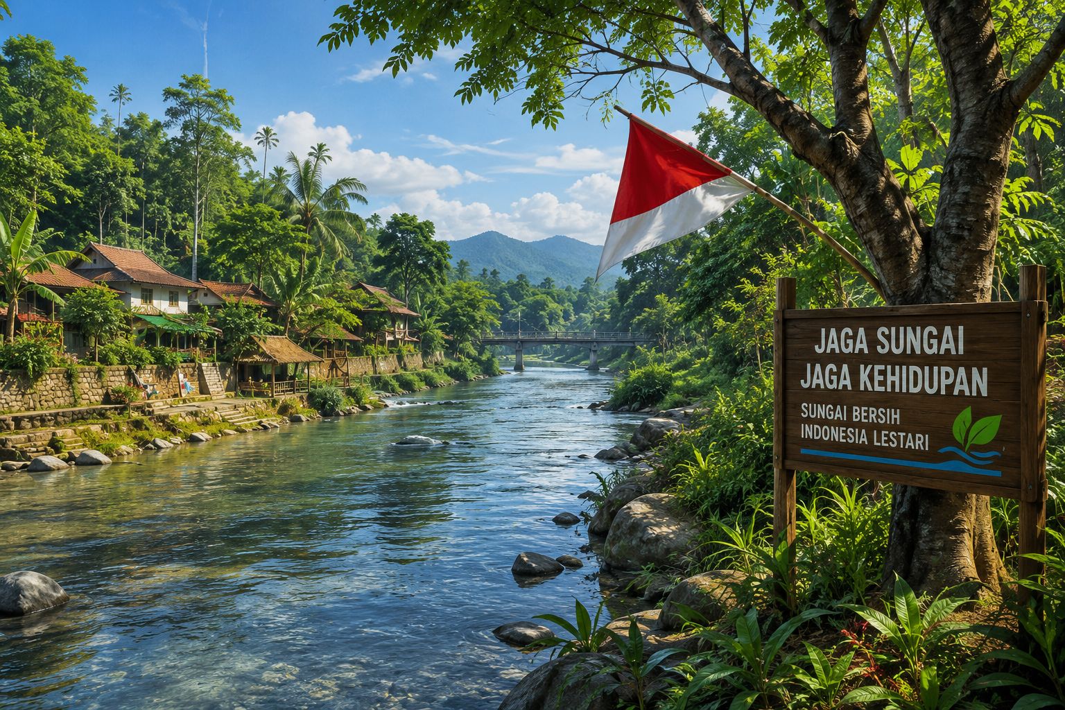 Peringatan 27 Juli - Hari Sungai Nasional. (BeritaNasional/ChatGPT)
