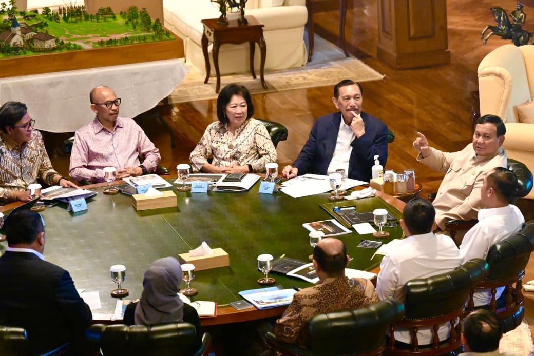DEN rapat bersama Presiden Prabowo Subianto di Hambalang Jawa Barat. (BeritaNasional/Setpres)