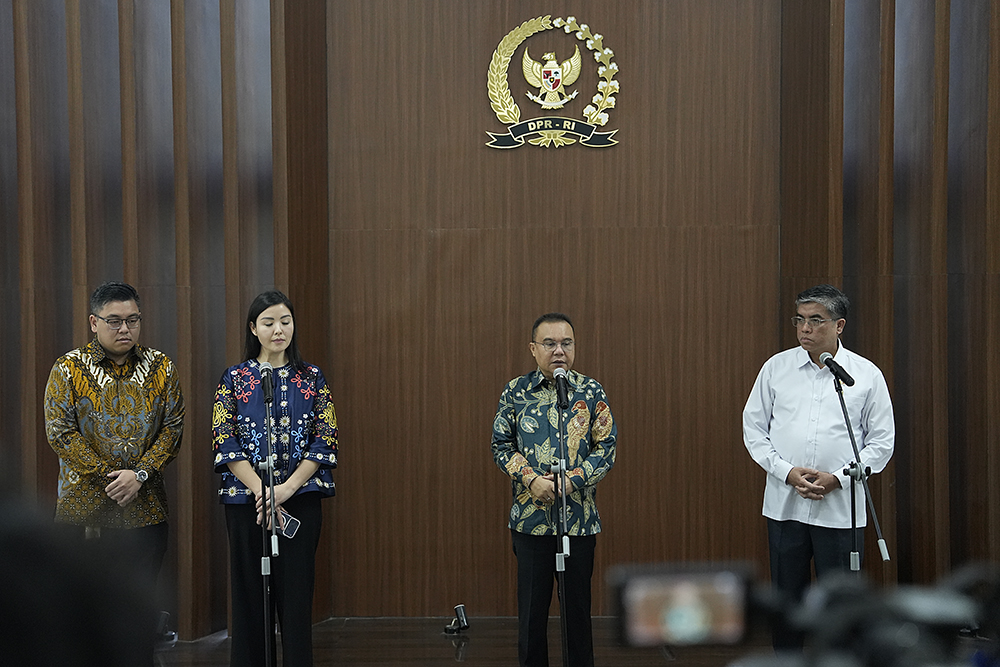 DPR memfasilitasi pertemuan perwakilan TikTok di Indonesia yang mengakuisisi Tokopedia dengan Kementerian Ketenagakerjaan. (BeritaNasional/Elvis/HO Yoga)