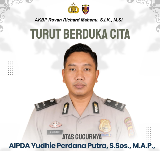 Anggota Satresnarkoba Polres Katingan Aipda Yudhie Perdana Putra gugur dalam tugas. (BeritaNasional/tangkapan layar)