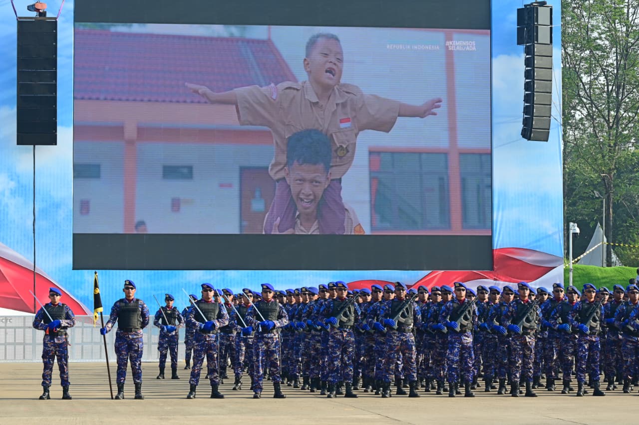 Hari Bhayangkara ke-80 di Lapangan Satlat Brimob Polri Cikeas, Bogor, Jabar, Rabu (1/7/2026). (BeritaNasional/BPMI Setpres)