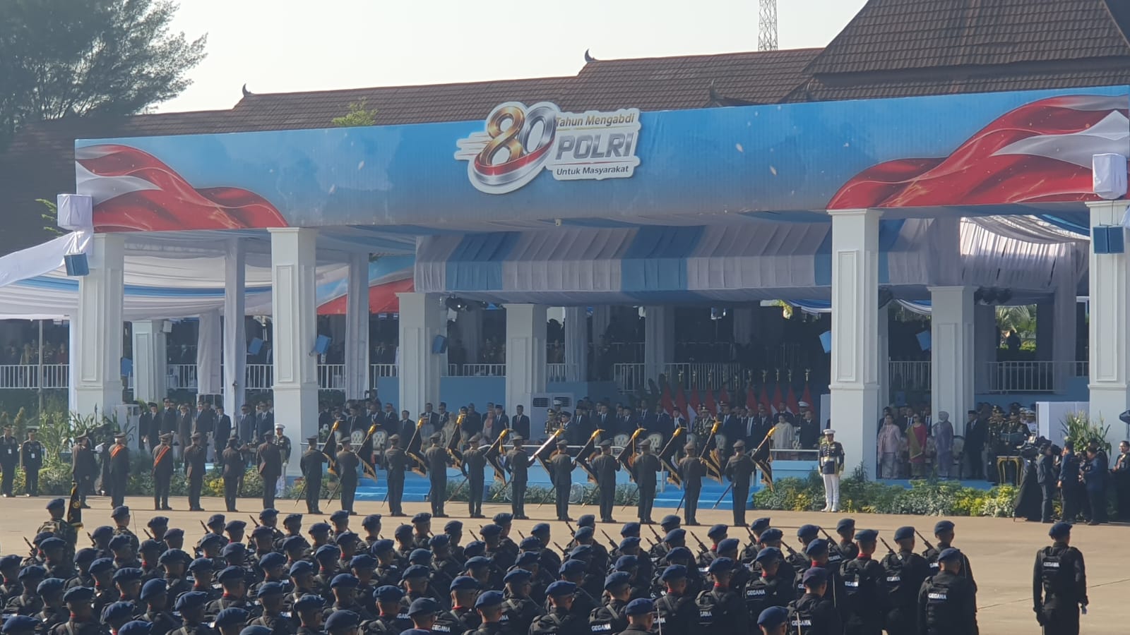 Puncak perayaan Hari Bhayangkara ke-80. (BeritaNasional/Bachtiar)