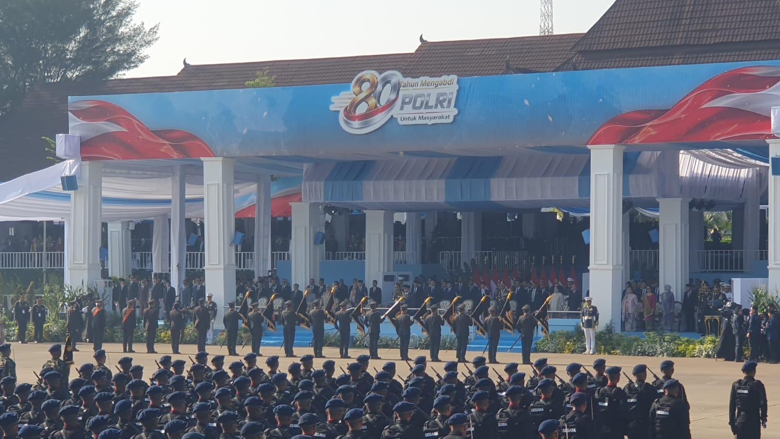 Perayaan HUT Bhayangkara ke-80. (BeritaNasional/Bachtiar)