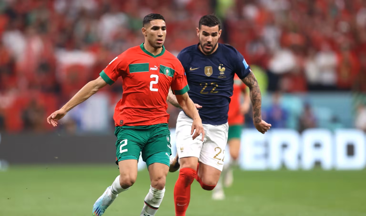 Pertandingan Prancis vs Maroko. (Foto/FIFA)