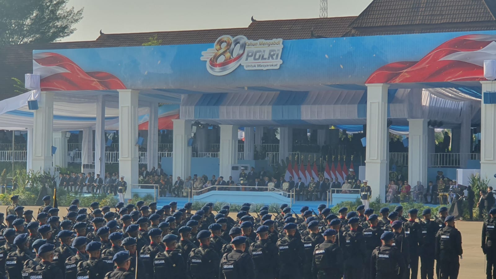 Puncak perayaan Hari Bhayangkara ke-80. (BeritaNasional/Bachtiar)