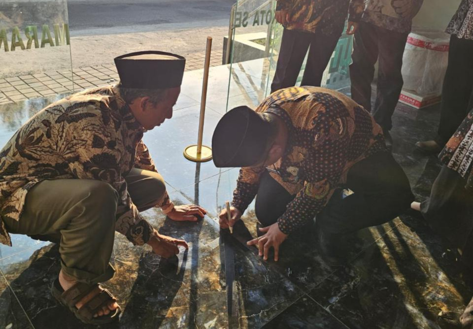 Kemenag melakukan verifikasi arah kiblat di ratusan ribu titik seluruh Indonesia. (Foto/Kemenag)