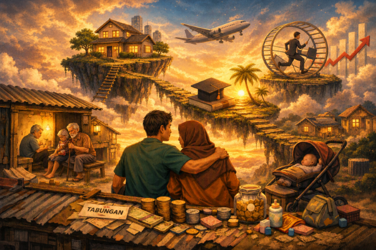 Ilustrasi: Tumbuh Bareng Kamu dengan Literasi dan inklusi keuangan. (Foto/CopilotAI)