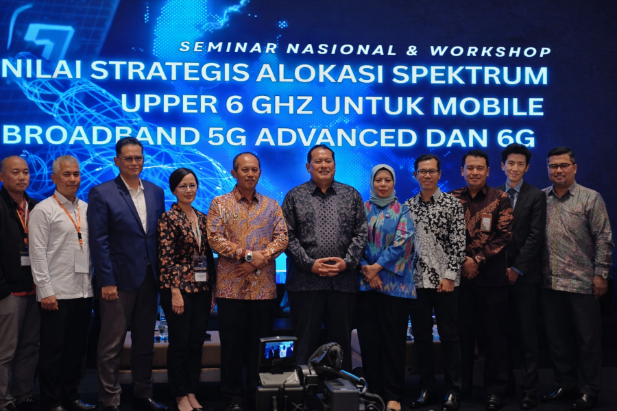 Suasana seminar & workshop nasional bertajuk “Nilai Strategis Nasional TIK dari Alokasi Spektrum Upper 6 GHz untuk Mobile Broadband 5G-Advanced dan 6G di Indonesia”. (BeritaNasional/Iman)