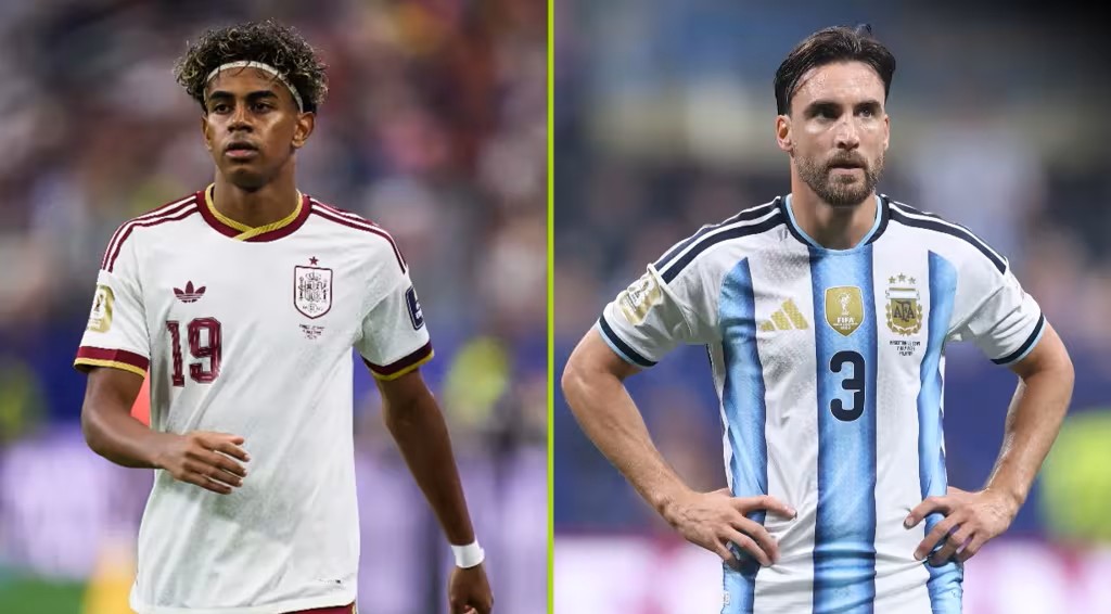 Lamine Yamal (kiri) dan Nicolas Tagliafico bakal berhadapan di laga Spanyol vs Argentina dalam final Piala Dunia 2026. (Foto/FIFA)