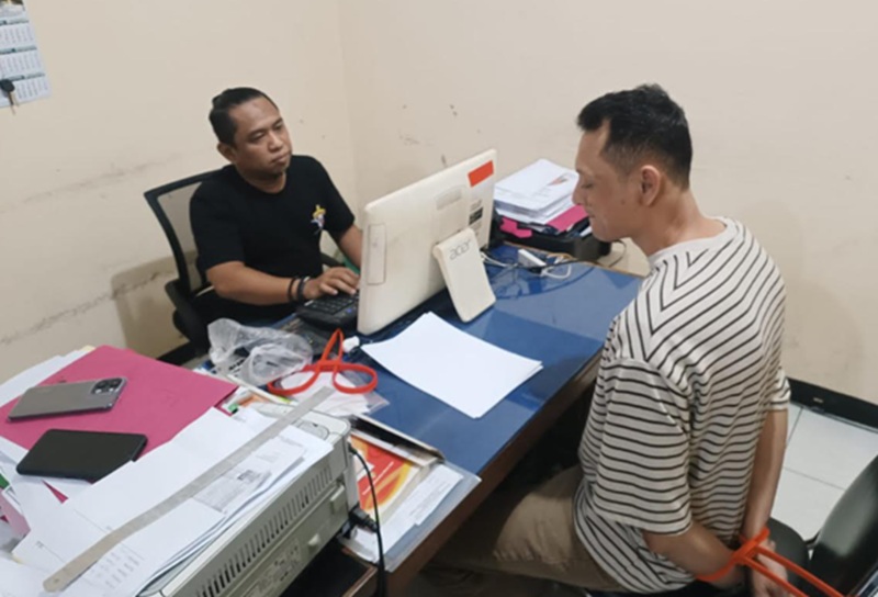 Pemotor tampol orang di Jagakarsa diciduk polisi (Beritanasional/Bachtiar)