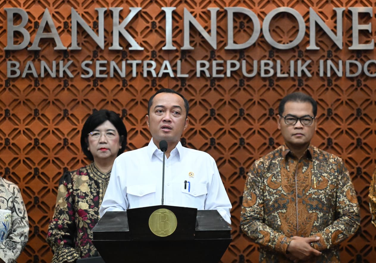Menteri Sekretaris Negara (Mensesneg) Prasetyo Hadi saat memberikan keterangan pers. (Foto/BPMI)