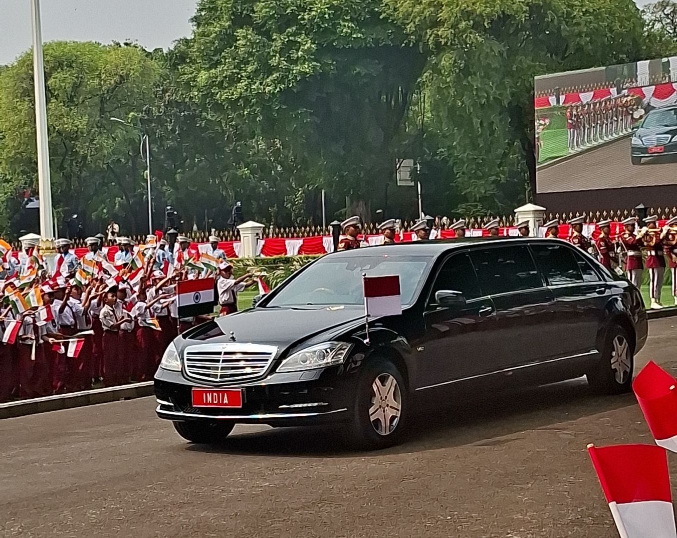 Kedatangan PM India Narendra Modi di Istana Negara, Jakarta, Selasa (7/7/2026). (BeritaNasional/Lydia)
