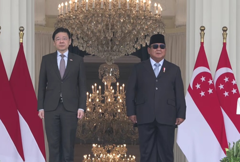 PM Singapura Lawrence Wong tiba di Istana (Foto/Youtube Setpres)