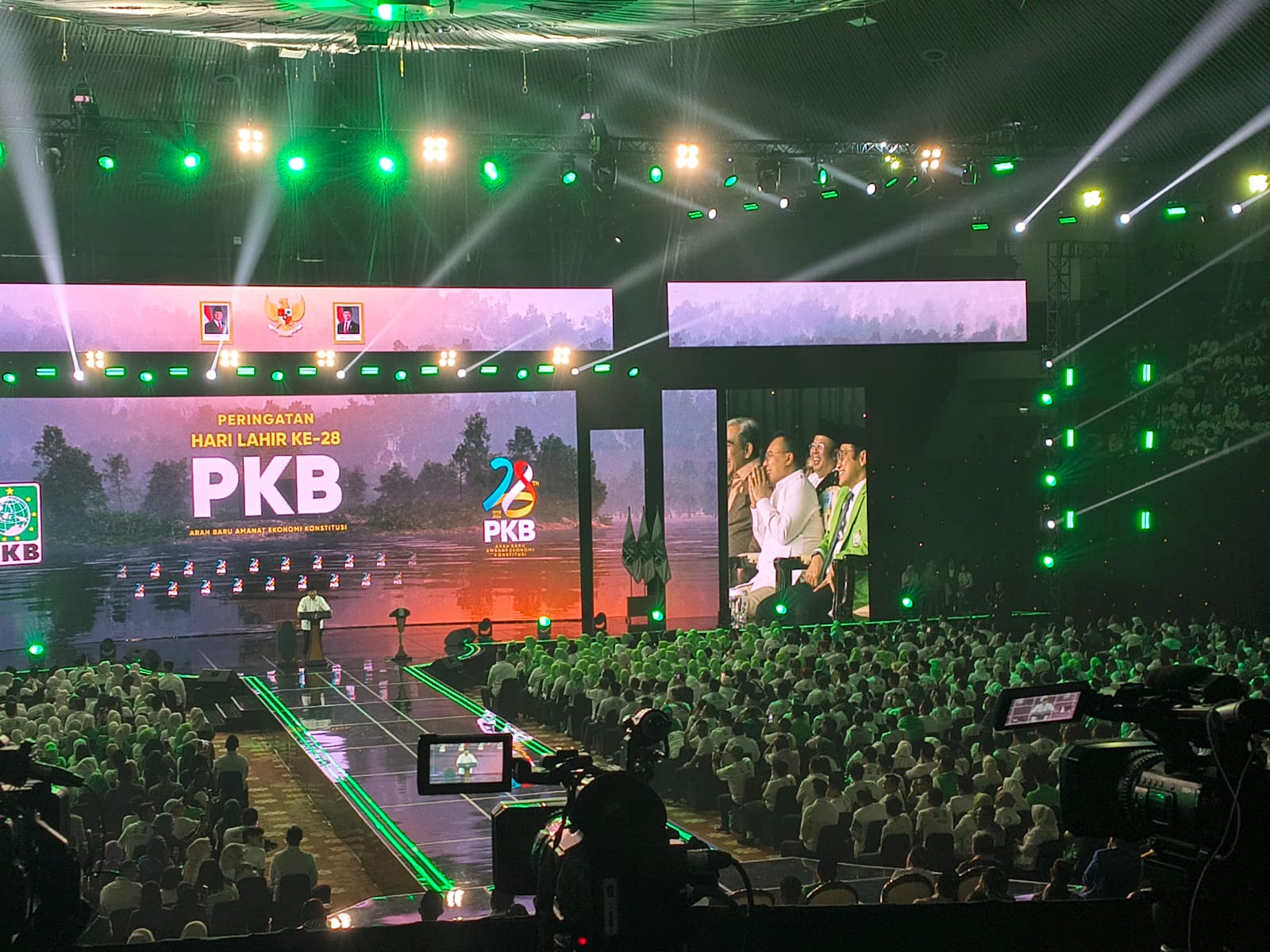 Presiden Prabowo Subianto saat Peringatan Harlah ke-28 PKB. (BeritaNasional/Ahda)