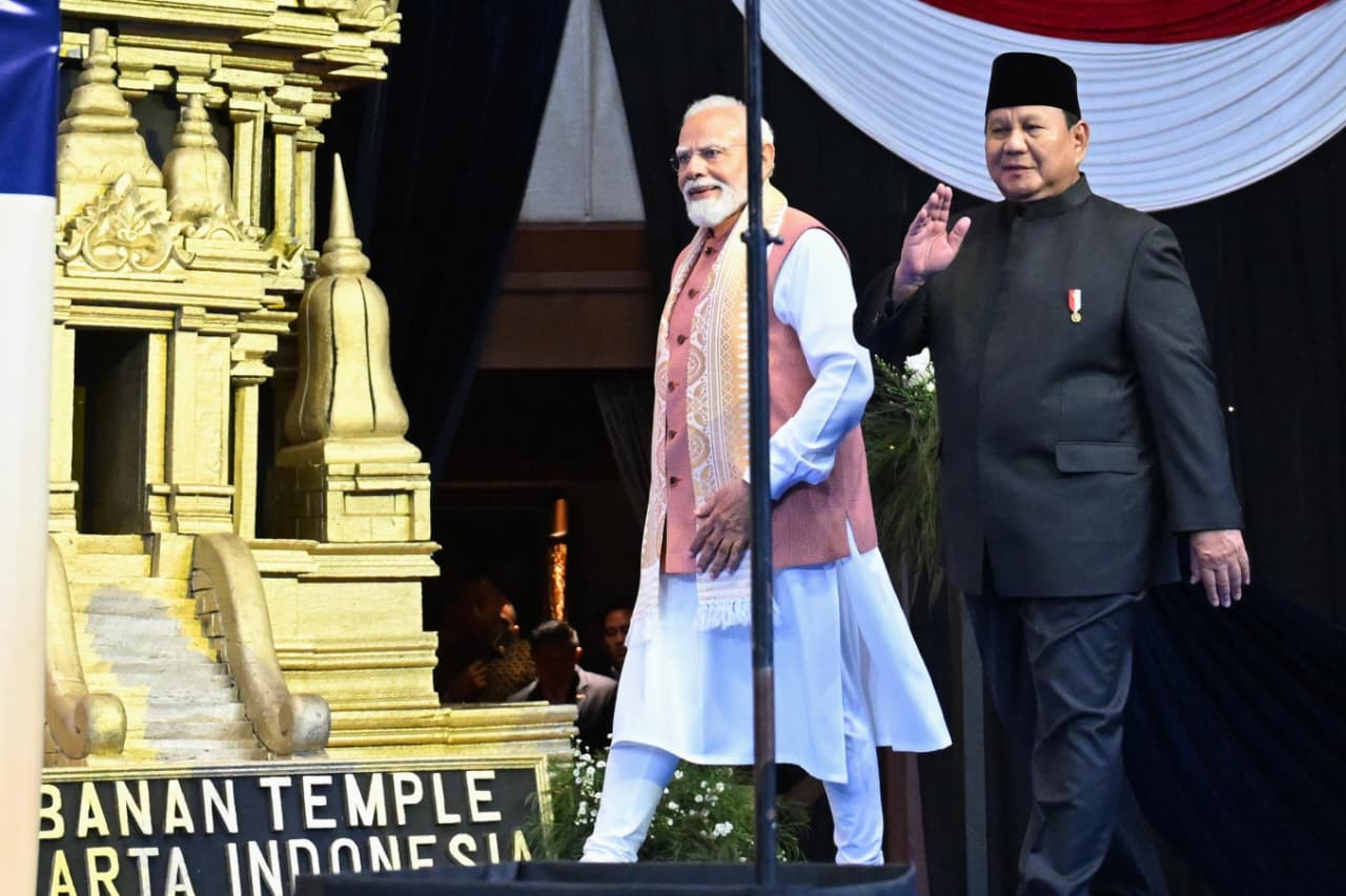 Presiden Prabowo bersama PM India Narendra Modi. (Foto/Setpres)