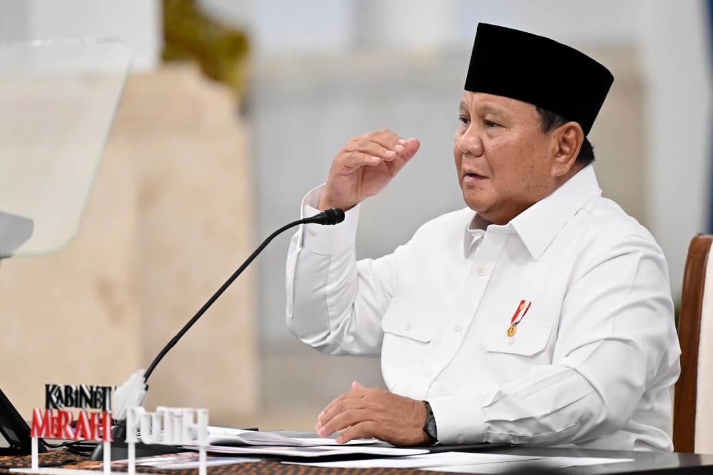 Presiden Prabowo saat Sidang Kabinet Paripurna (SKP) di Istana Negara. (Foto/BPMI)