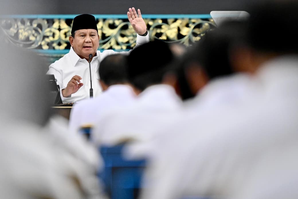 Presiden Prabowo saat memberikan taklimat dalam Sidang Kabinet Paripurna. (Foto/BPMI)