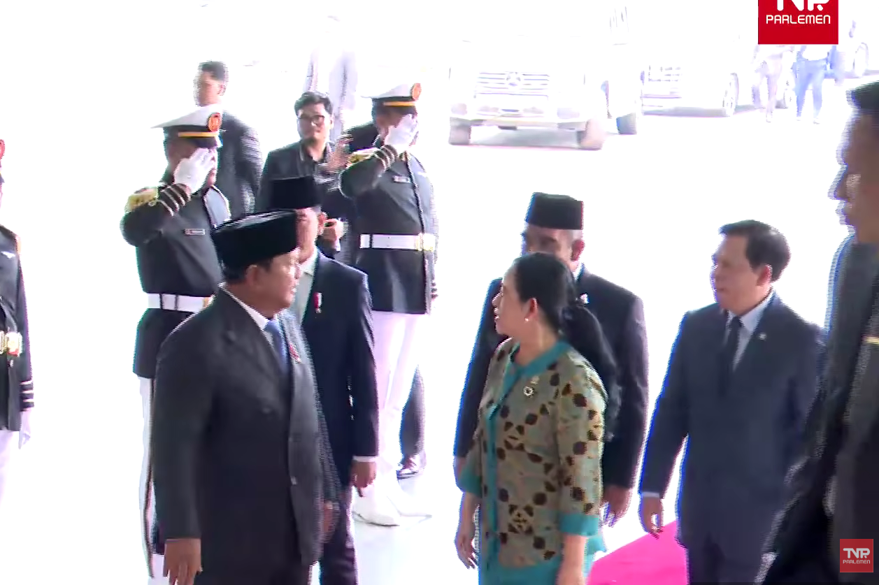 Presiden Prabowo dan Wapres Gibran Hadiri Agenda Kenegaraan PM India Narendra Modi di DPR. (Foto/YouTube TV Parlemen)
