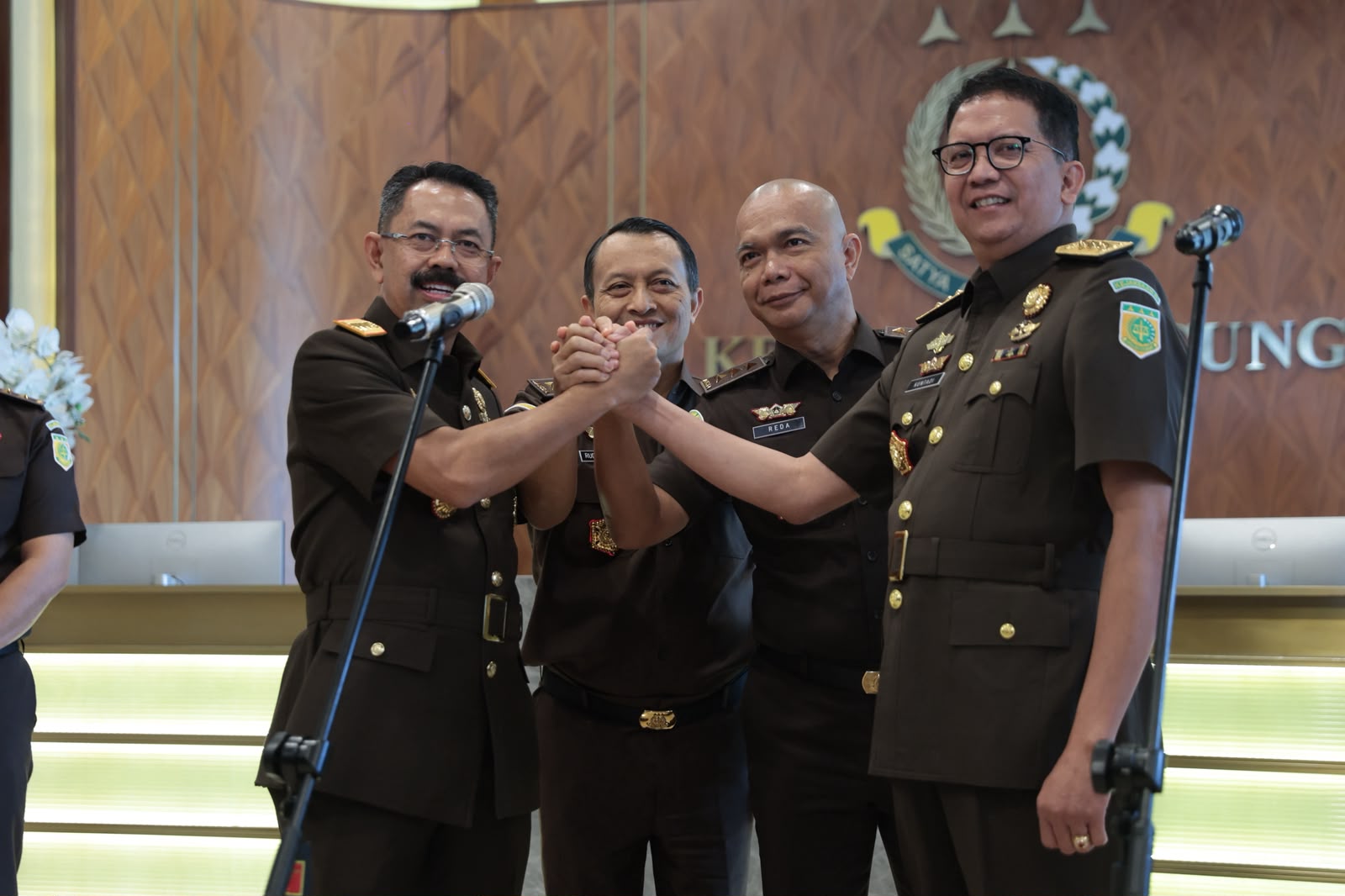 Presiden Prabowo Subianto menetapkan lima pejabat pimpinan tinggi madya baru di lingkungan Kejaksaan Agung . (BeritaNasional/Elvis Sendouw)