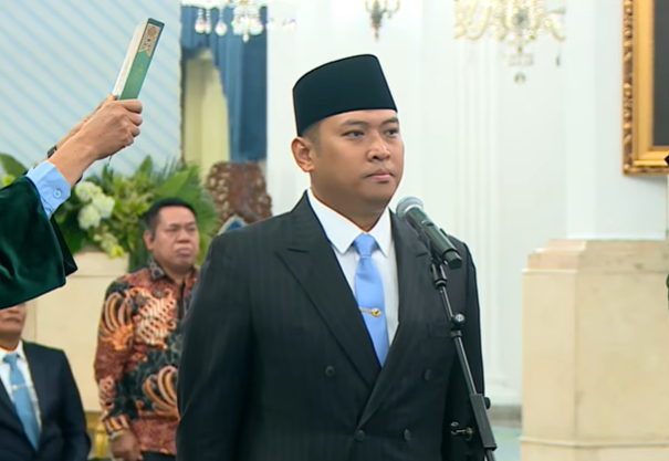 Sudaryono diambil sumpah jabatan sebagai Kepala BGN di Istana Negara, Jakarta, Rabu (22/7/2026). (BeritaNasional/YT Setpres)