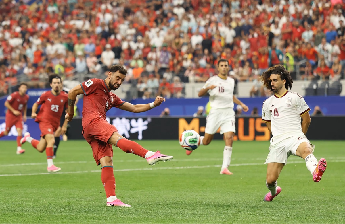 Pertandingan Portugal vs Spanyol. (Foto/FIFA)
