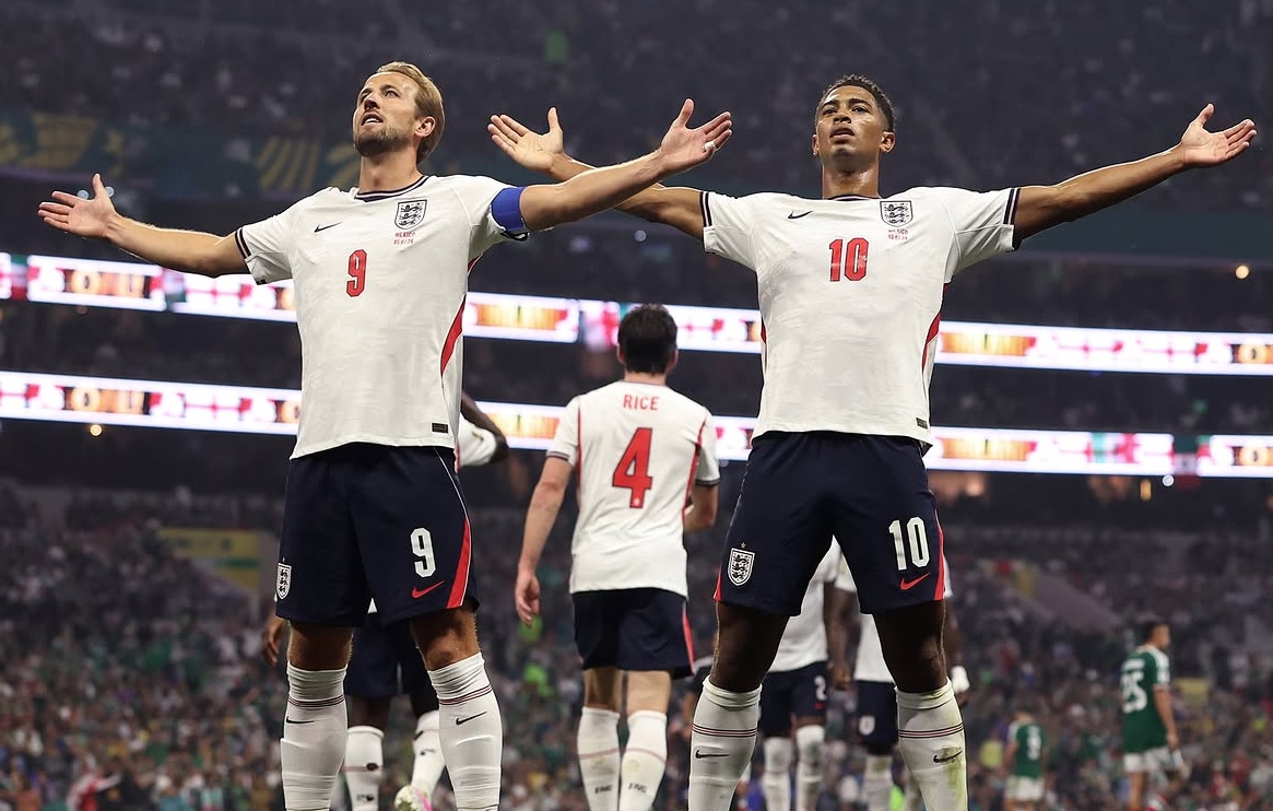 Duet Harry Kane (kiri) dan Jude Bellingham (kanan).  (Foto/instagram harrykane).