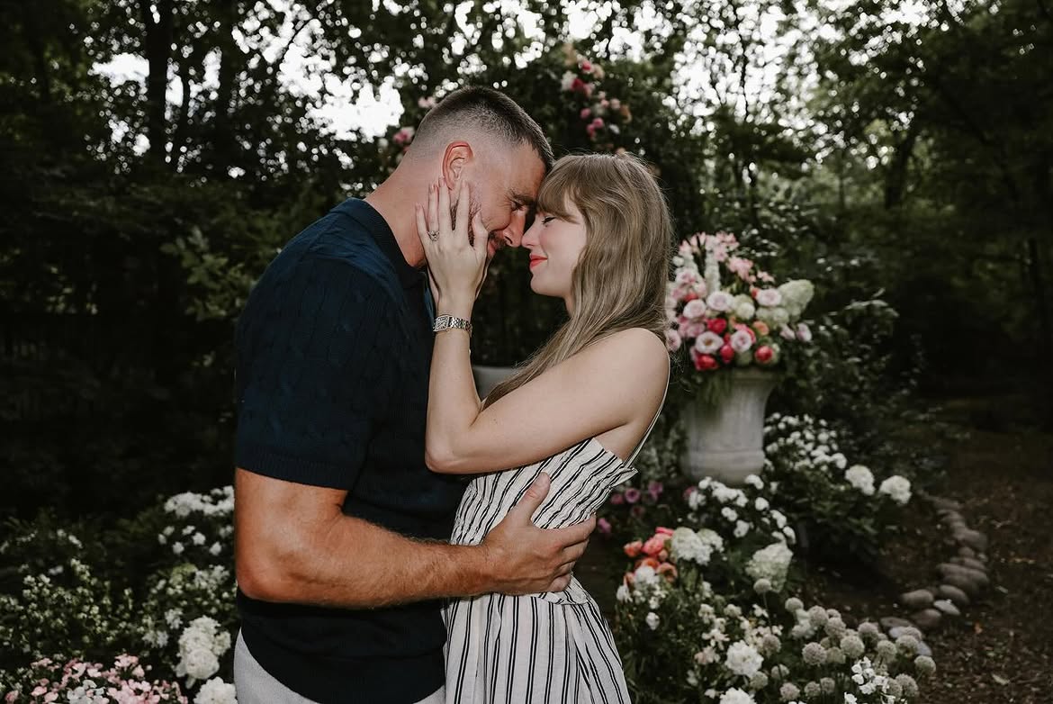 Taylor Swift (kanan) bersama suaminya, Travis Kelce. (Foto/Instagram Taylor Swift)