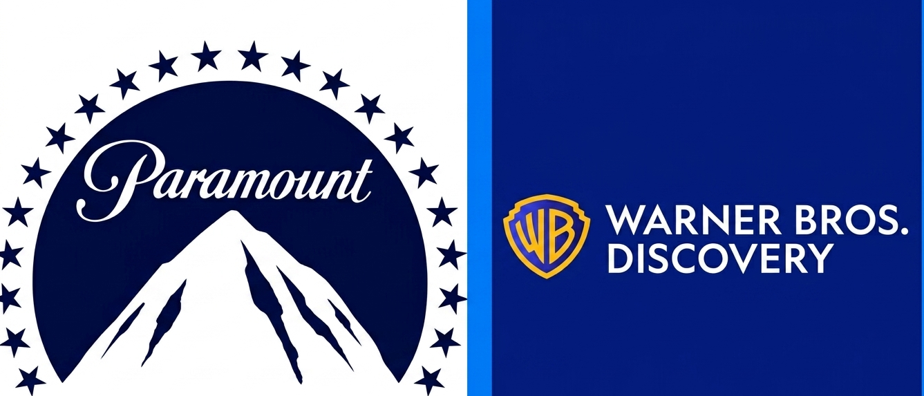 Logo Paramount dan Warner Bros Discovery. (Foto/Ist)