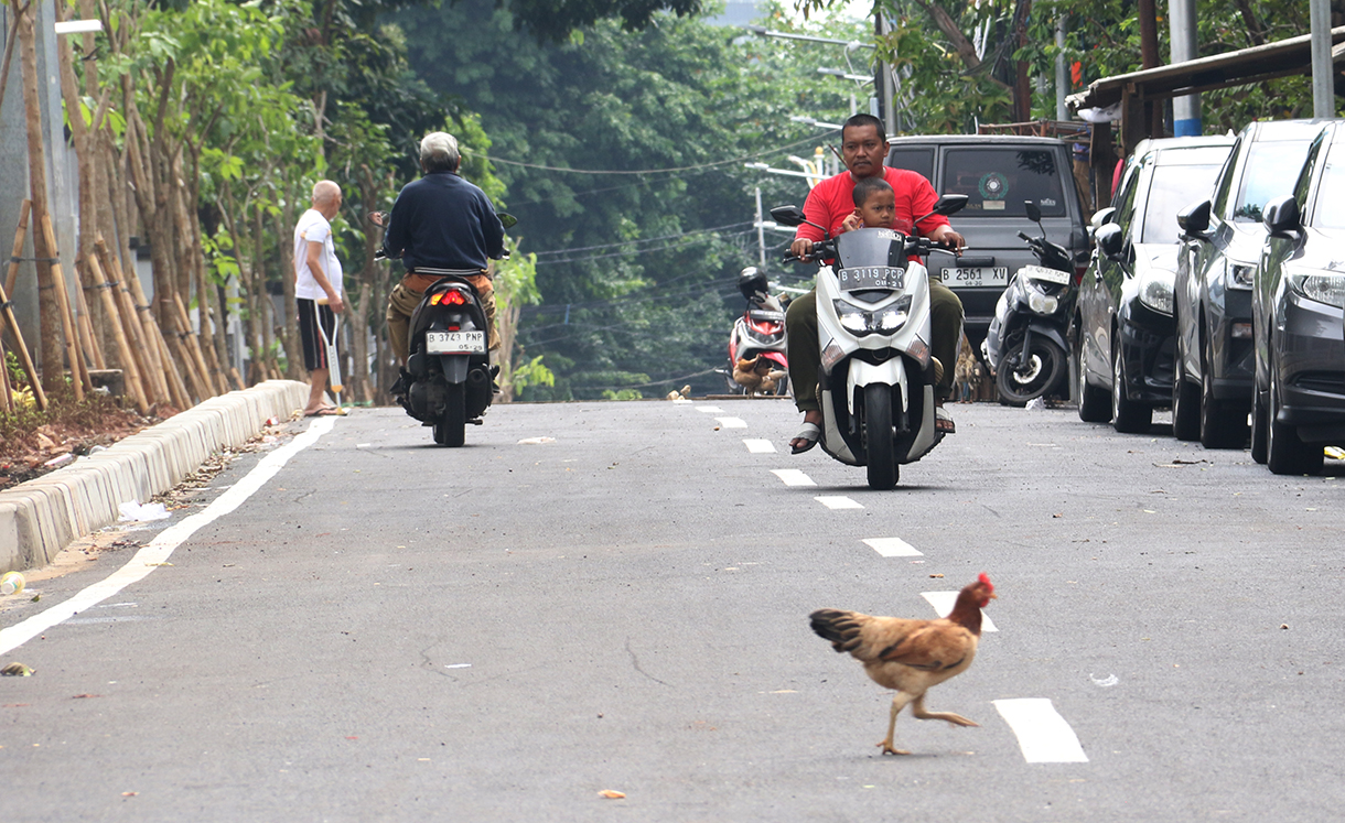 Suasana di Jalan Karet Pasar Baru Barat, Jakarta, Minggu (4/4/2026).Gubernur DKI Jakarta, Pramono Anung, meresmikan Jalan Karet Pasar Baru Barat, Karet Tengsin, Jakarta Pusat (Jakpus). (Beritanasional.com/Oke Atmaja)