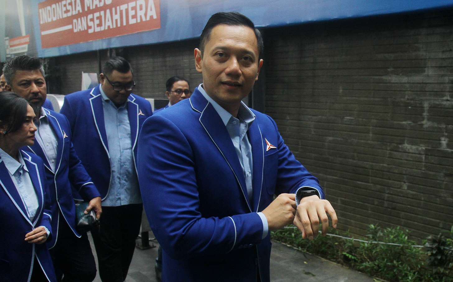 Ketua Umum Partai Demokrat, Agus Harimurti Yudhoyono (AHY) saat memberikan keterangan pers di Kantor DPP Demokrat,Jakarta, Rabu (24/4/2024). (BeritaNasional.com/Oke Atmaja)