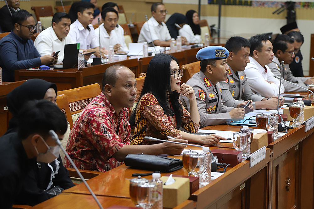 Komisi III DPR terima Audiensi kuasa hukum dan keluarga Rahmad Vaisandri, supir PO Bus asal Sumatera Barat yang menjadi korban pembunuhan. (BeritaNasional/Elvis Sendouw)