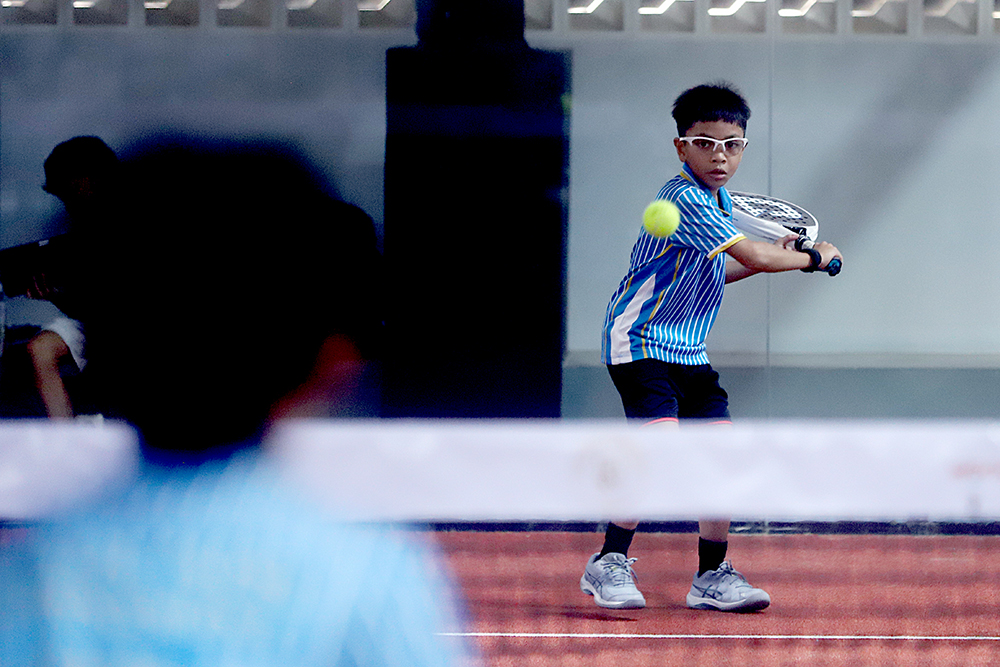 Wakil Ketua Komisi VI DPR RI dari Fraksi Gerindra, Andre Rosiade, membuka Rosiade Padel Tournament Series-2 di Alam Sutra,Tangerang. (BeritaNasional/Elvis Sendouw)
