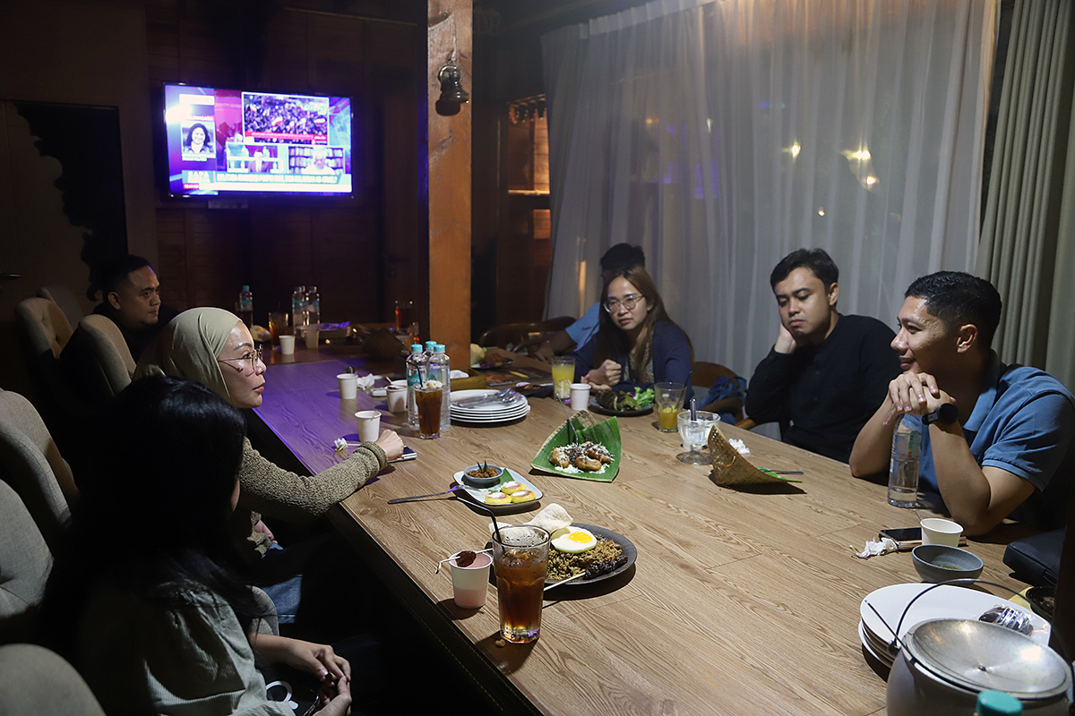 Anggota Komisi III DPR RI Fraksi NasDem, Lola Nelria silaturahmi bersama jurnalis buka puasa bersama. (BeritaNasional/Elvis Sendouw)
