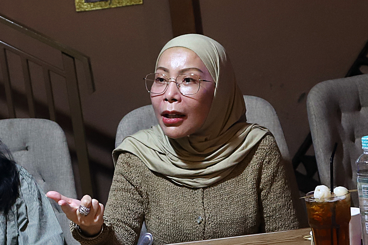 Anggota Komisi III DPR RI Fraksi NasDem, Lola Nelria silaturahmi bersama jurnalis buka puasa bersama. (BeritaNasional/Elvis Sendouw)