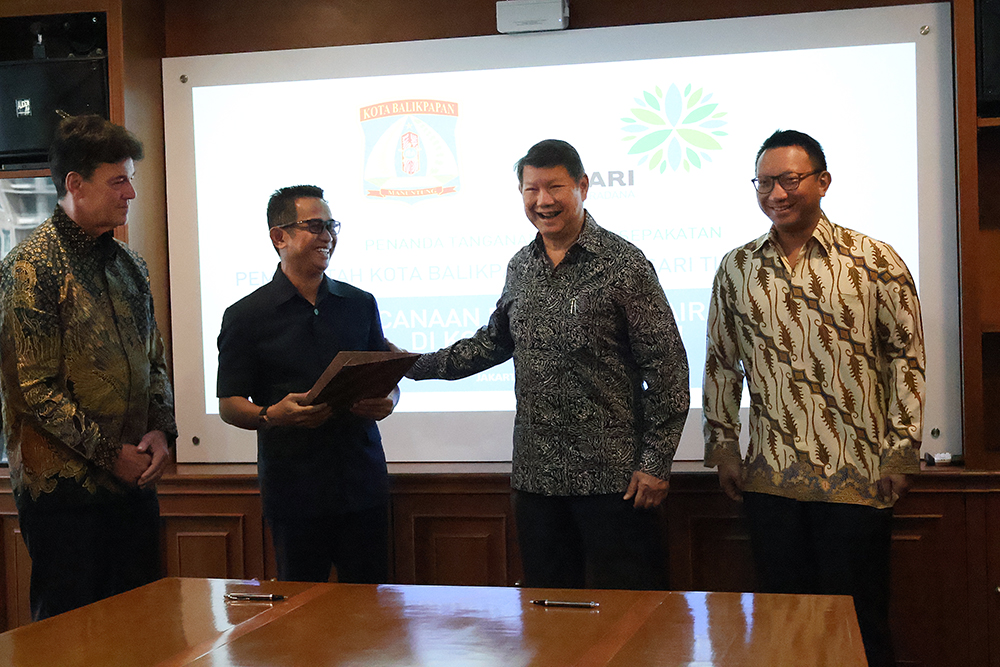 Kerja sama strategis Ketersediaan air bersih di Kota Balikpapan, Kalimantan Timur. (BeritaNasional/HO Arsari Group)