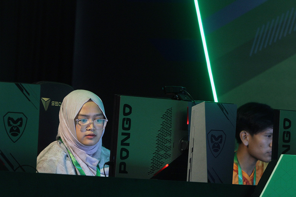 Peserta mengikuti ajang Microsoft Excel World Championship Indonesia 2024 . (BeritaNasional/Elvis Sendouw)