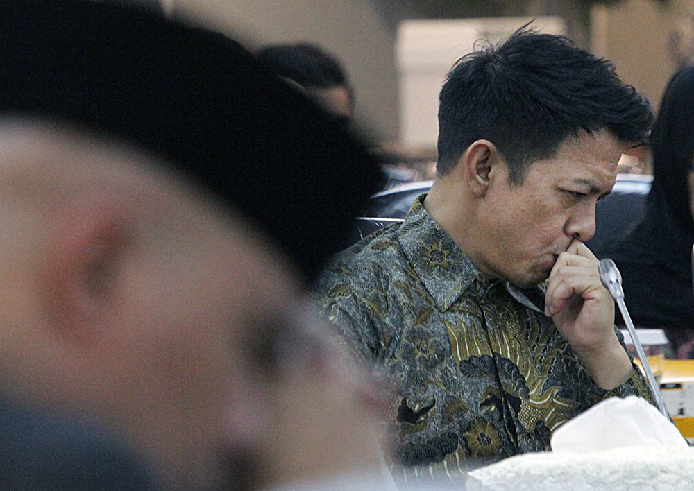 Rapat membahas manajemen Royalti dan permasalahan dalam perlindungan karya cipta dan hak cipta. (BeritaNasional/Elvis Sendouw)