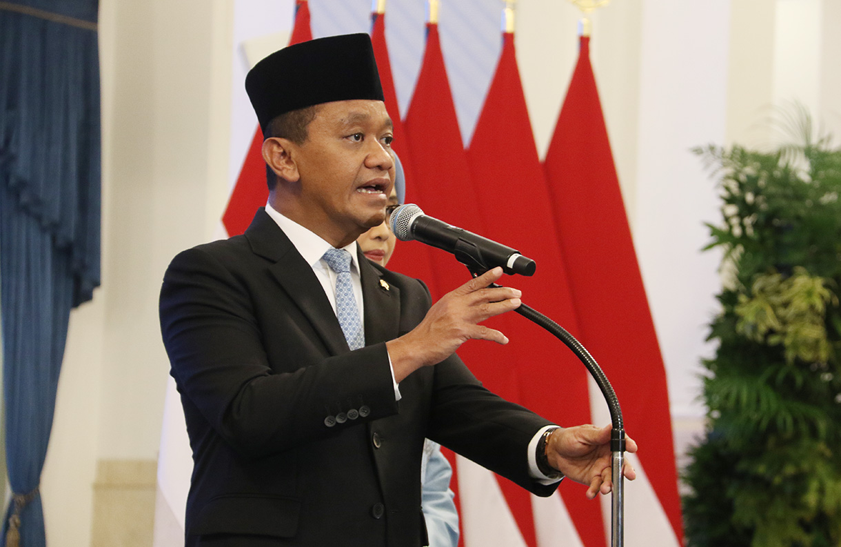 Menteri ESDM sekaligus Ketua Harian Dewan Energi Nasional Bahlil Lahadalia.(Beritanasional.com/Oke Atmaja)